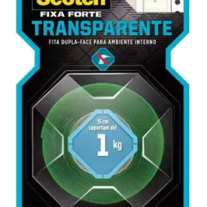 FITA DUPLA FACE TRANSPARENTE SCOTCH FIXA FORTE 24MM X 2M