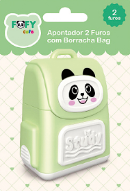 APONTADOR 2 FUROS COM BORRACHA BAG .VERDE