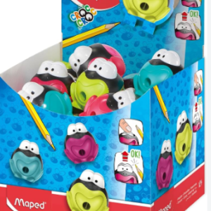 APONTADOR CROC CROC SAPO 1 FURO COM DEPOSITO CORES SORTIDAS