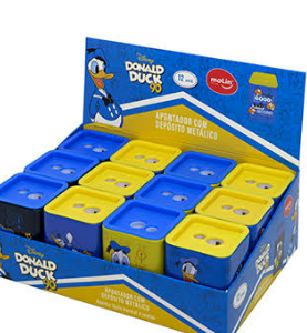 APONTADOR METALICO QUADRADO PATO DONALD