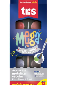 AQUARELA MEGA ACQUACOLOR METAL12COR EST