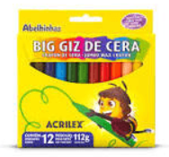 BIG GIZ DE CERA - 12 CORES SEM COR