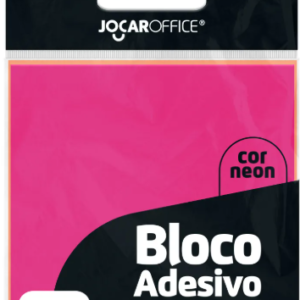 BLOCO ADESIVO ROSA 76MMx76MM 100F JOCAR OFFICE