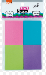 BLOCO SMART NOTES 38X51MM- COLOR RS/AZ/VD/RX - 50FLS -  4BLOCOS