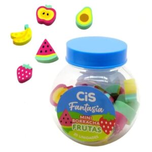 BORRACHA CIS FANT.MINI FRUTAS C/20