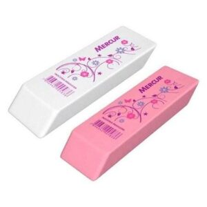 BORRACHA MERCUR TR DECORADA ROSA/BRANCA