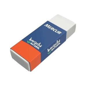 BORRACHA NATURAL MERCUR BRANCA COM CAPA DE PAPEL