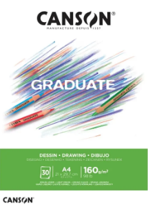 Bloco Canson Graduate Desenho 160g A4 30FL