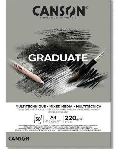 Bloco Canson Graduate Mult Tecnica Ci 220g A4 30FL