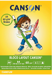 Bloco Canson Layout Escolar A4 50Fls 60G