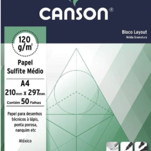 Bloco Canson Layout Media Gramatura A4 50Fls 120G