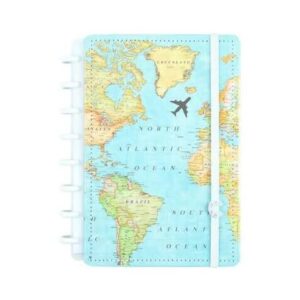 CADERNO BY GOCASE MAPA MUNDI AZUL - MEDIO