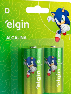 D PILHA ALCALINA ELGIN LR20 BLISTER C2