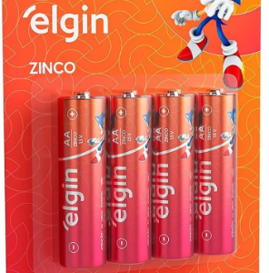 Elgin Pilha Zinco Carvão Aa Pequena R6 Blister 4 Unidades