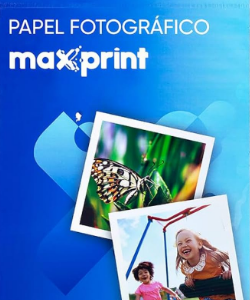 PAPEL FOTOGRAFICO GLOSSY ADESIVO MAXPRINT A4 135GSM - 10 FOLHAS