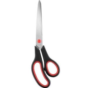 TESOURA DE AÇO INOX 24,5CM CABO EMBORRACHADO - BLISTER C/ 1UN