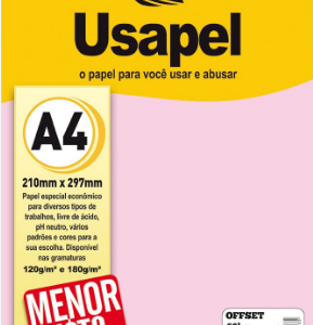 USAPEL OFFSET 60K ROSA 210X297MM(A4) 180G/M2 50FLS