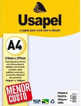 USAPEL PEROLA PRATA 180G/M2 210X297MM(A4) 30FLS