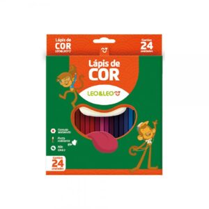 Lapis de cor 24 cores sextavado - Leo & Leo