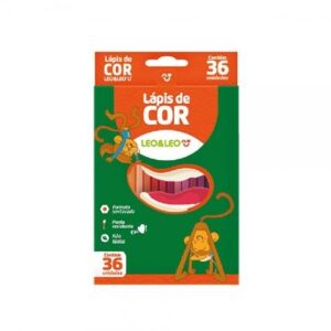 Lapis de cor 36 cores sextavado - Leo & Leo