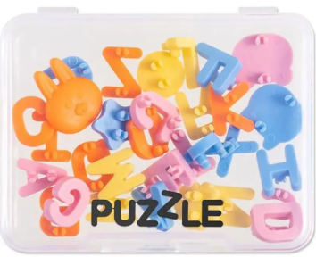 ACESSORIOS PARA CANETA PUZZLE 26 LETRAS / 6 DESENHOS C/1 UN