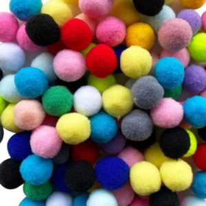 BOLINHAS POMPONS CORES DIVERSAS